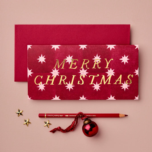 Scarlet Star Merry Christmas Card