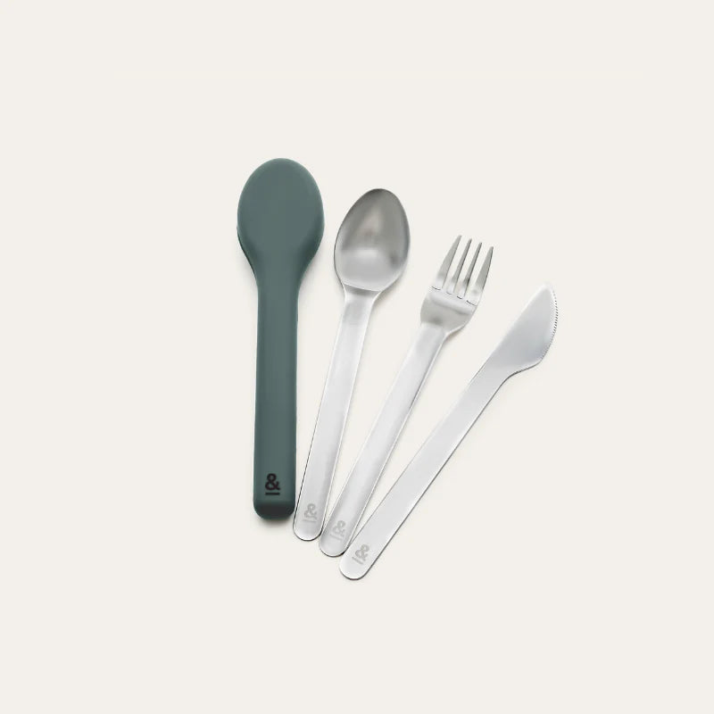 Reusable Cutlery Set | Stainless Steel Eucalyptus