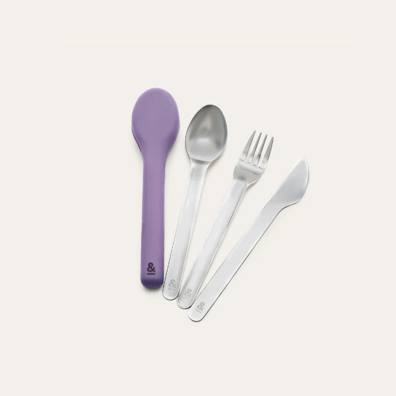 Reusable Cutlery Set | Stainless Steel Plum