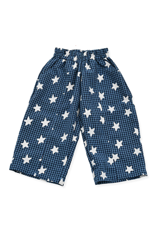 Dusty Star Pants ~ Blue Gingham