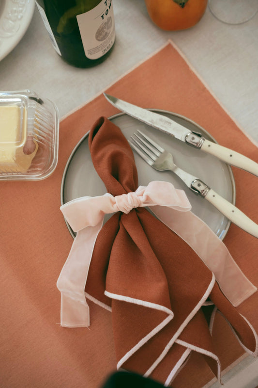 Velvet Napkin Ring ~ Soft Pink