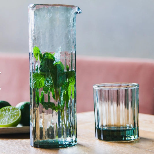 Reed Carafe ~ Smokey Green