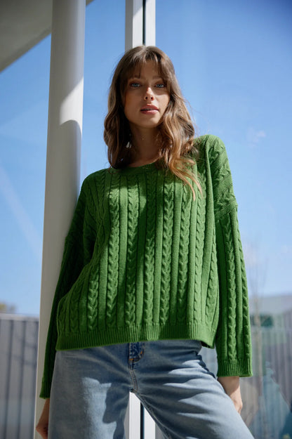 Willa Cable Knit Jungle