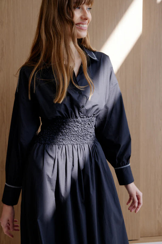 Hazel Dress Black ZigZag