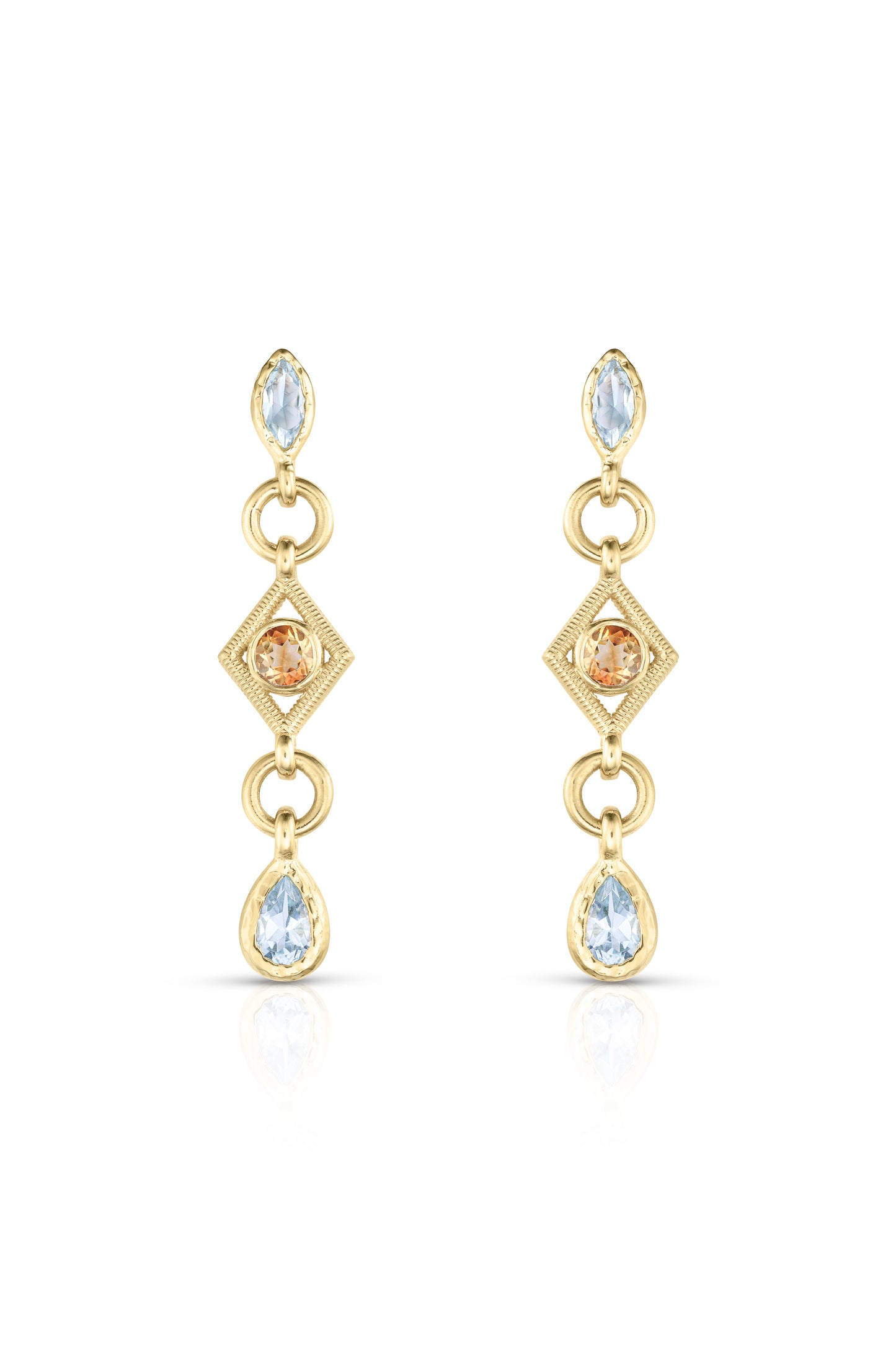 Sierra Sky Topaz Gold Earrings