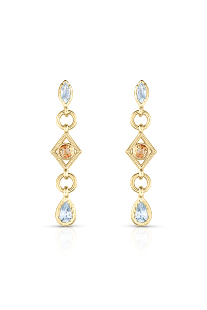 Sierra Sky Topaz Gold Earrings