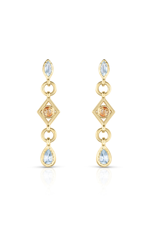 Sierra Sky Topaz Gold Earrings