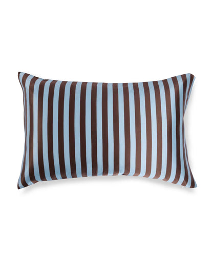 Silk Pillowcase Iced Chocolate Stripe
