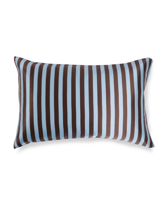 Silk Pillowcase Iced Chocolate Stripe