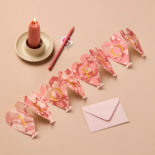 Heart Concertina Mini Card