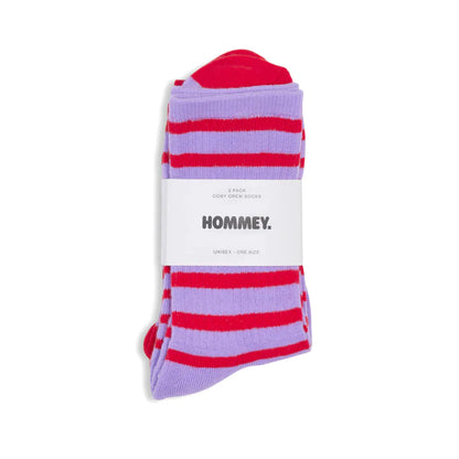 Socks 2 Pack Grapefruit Stripes