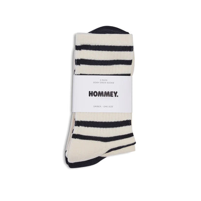 Socks 2 Pack Vanilla Bean Stripes