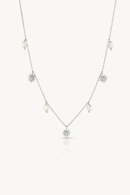 Soleil Pearl Silver Necklace