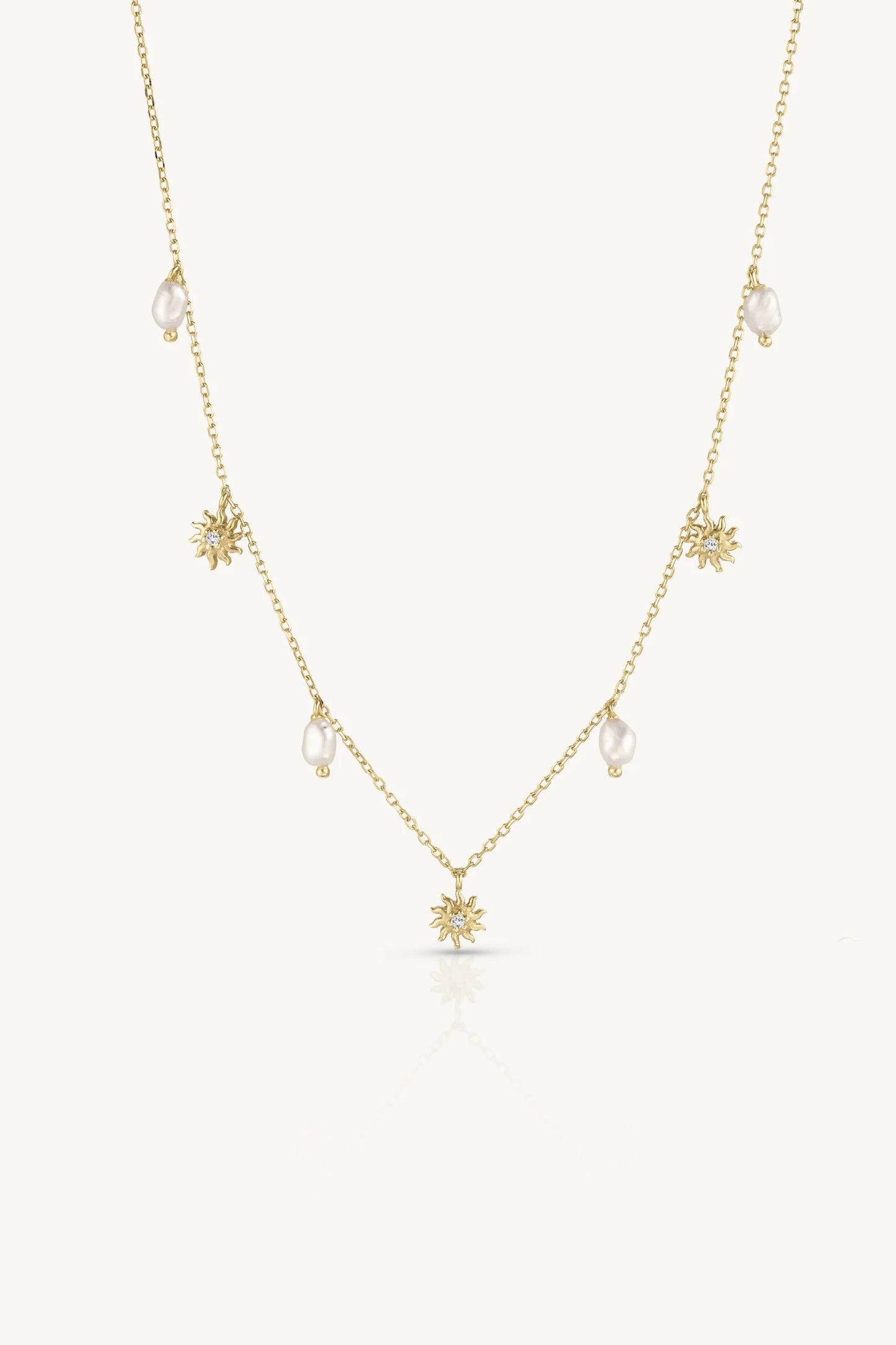 Soleil Pearl Gold Necklace