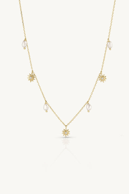 Soleil Pearl Gold Necklace