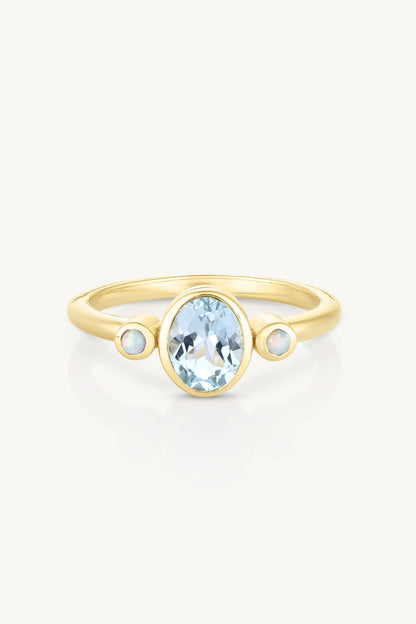 Sophia Sky Blue Topaz Gold Stacker 8/L