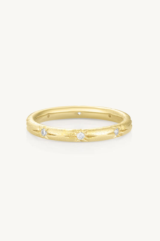 Starburst Gold Stacking Band 9/XL