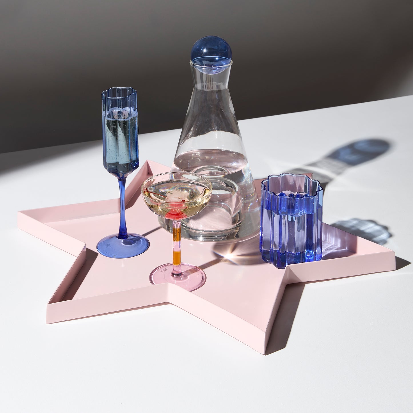 Metal Star Tray Pink