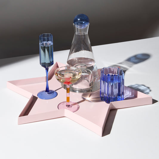 Metal Star Tray Pink