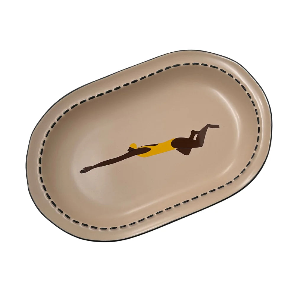 Large Serving Plate | Push and Glide ~ Biscotti