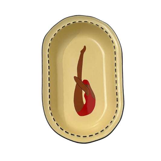 Medium Serving Plate | Pike ~ Custard Creme