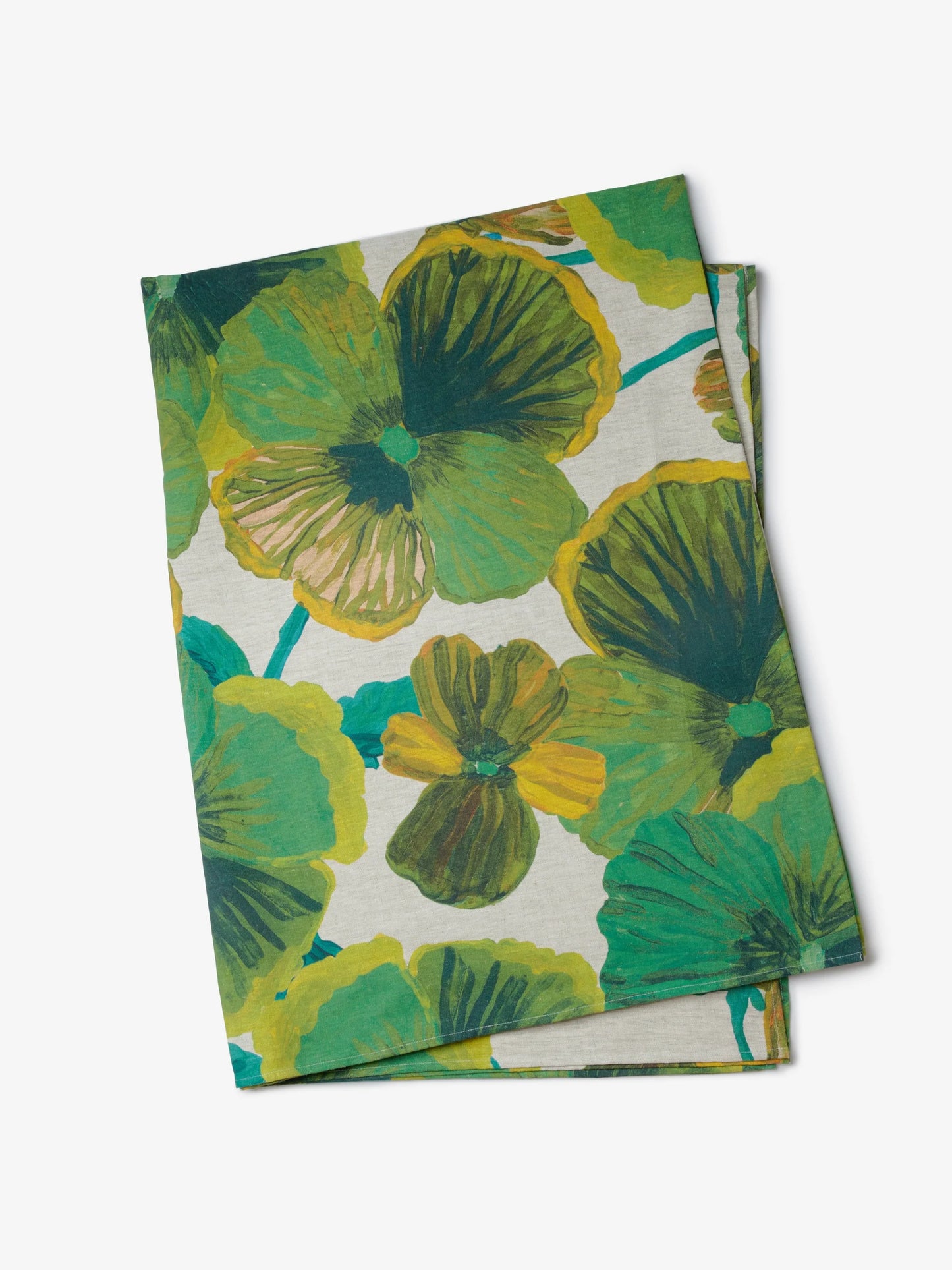 Wild Pansy Verde Tablecloth ~ Large 350x170cm