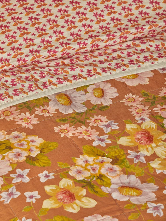 Buttercup Rust / Petit Madeline Pink Quilted Throw