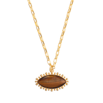Tiger's Eye Pendant Necklace