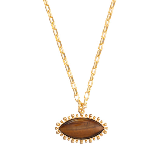 Tiger's Eye Pendant Necklace
