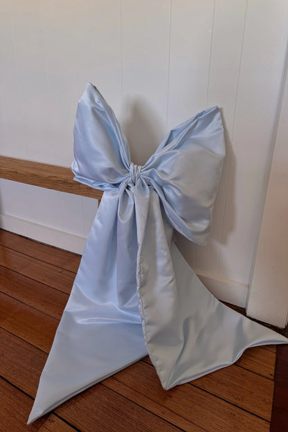 Giant Satin Bow ~ Baby Blue