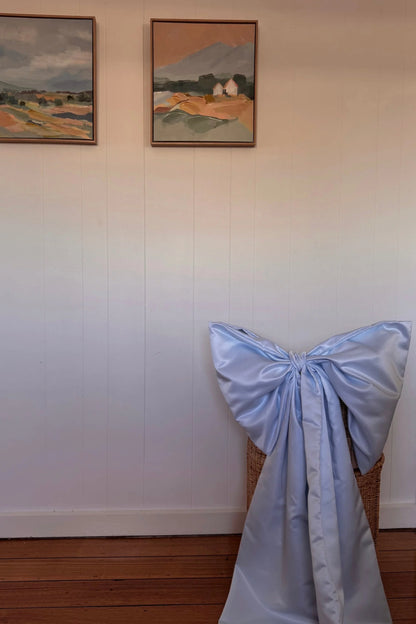 Giant Satin Bow ~ Baby Blue