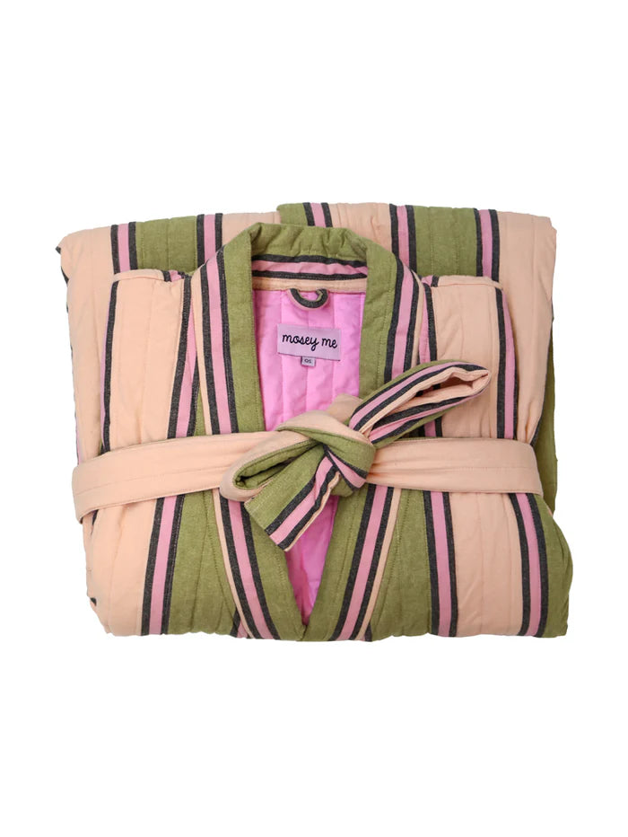Scrunch Robe Carnival Stripe Seersucker Quilted Robe – Wander + Laze