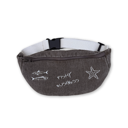 Fishy Business Treasure Bag - Ash