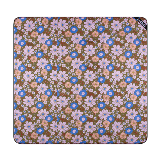 Picnic Mat Blue Flowers