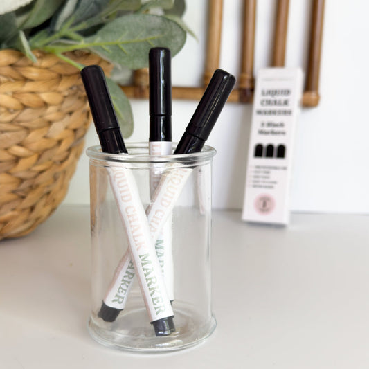 Black Liquid Chalk Markers - 3pk