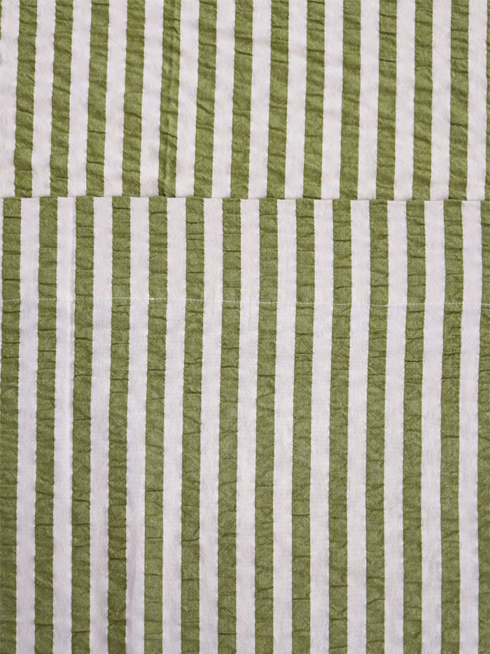 Pistachio Seersucker Flat Sheet
