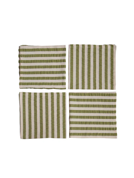 Pistachio Seersucker Napkin Set of 4