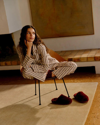 Sheepskin Slippers ~ Wine