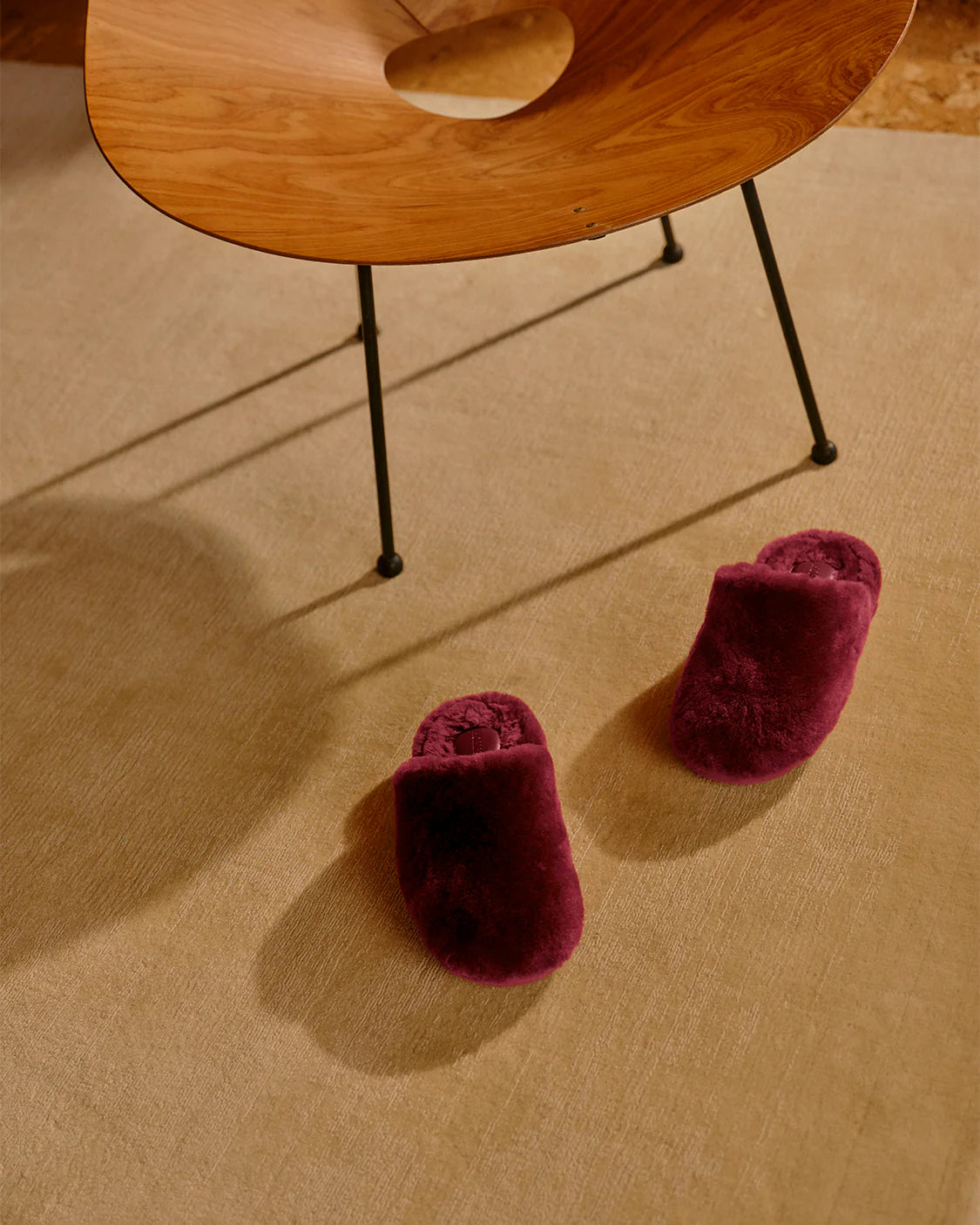 Sheepskin Slippers ~ Wine