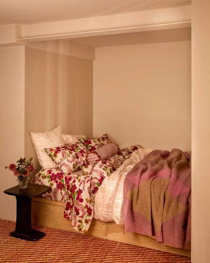 Geometric Pink Mohair Throw
