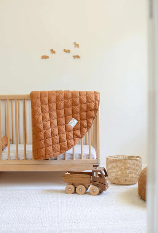 Quilted Linen Baby Play Mat