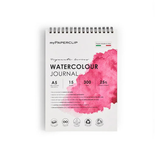 Watercolour Wiro Journal 300 GSM 15 Sheets