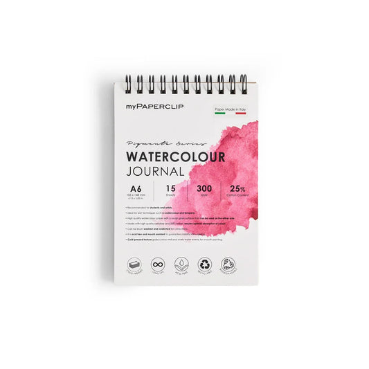 Watercolour Wiro Journal 300 GSM 15 Sheets