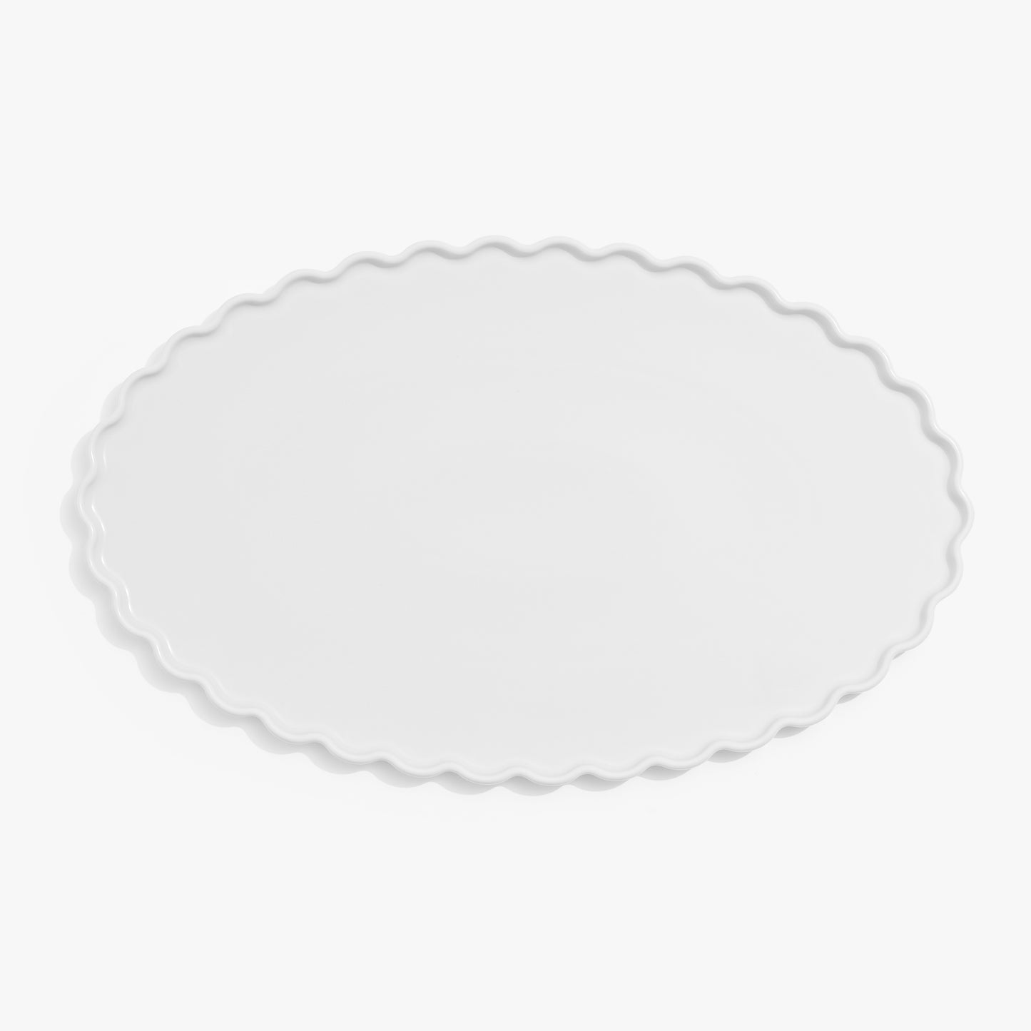 Ceramic Wave Platter White