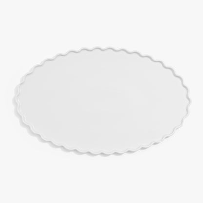 Ceramic Wave Platter White