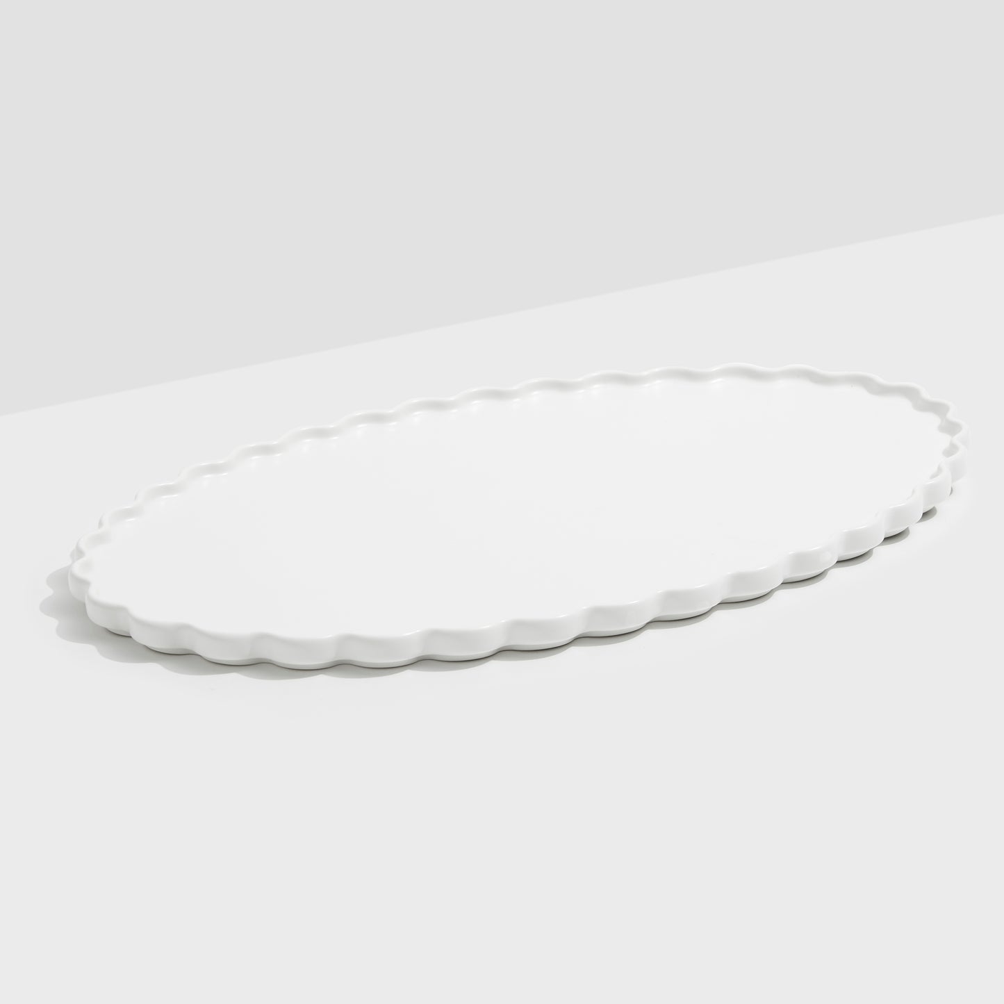 Ceramic Wave Platter White