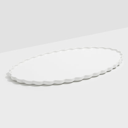 Ceramic Wave Platter White
