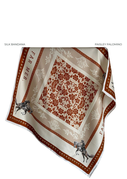 Paisley Palomino Silk Scarf