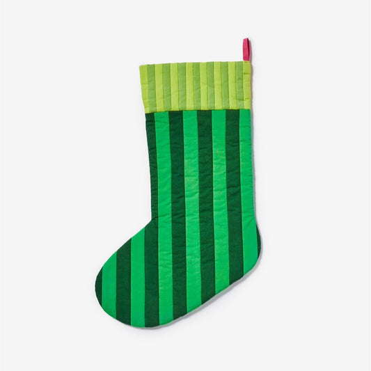 Stripe Verde Christmas Stocking