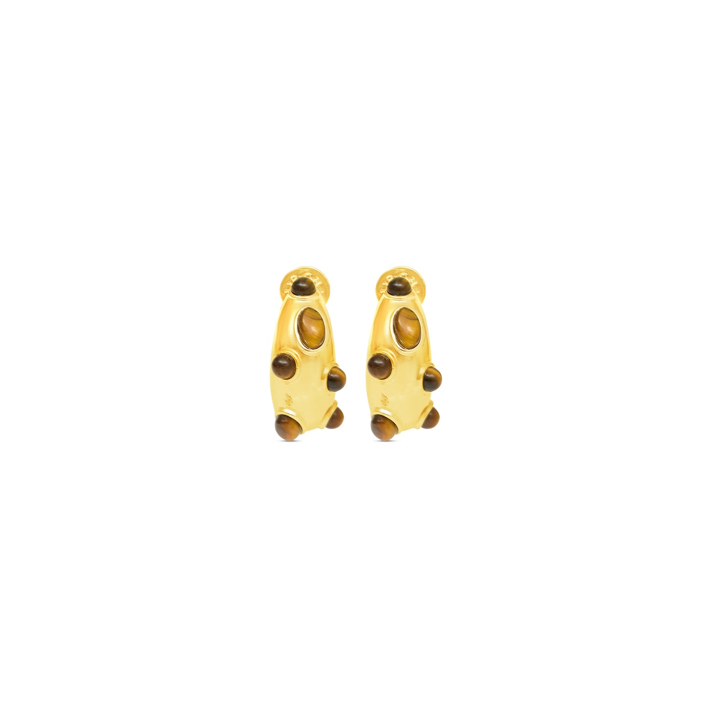 Slice of The Moon Hoops - Tiger's Eye